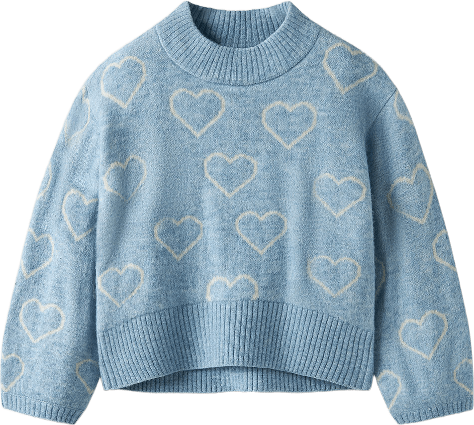 Stickad tröja, från Name It, i färgen Dusty Blue.