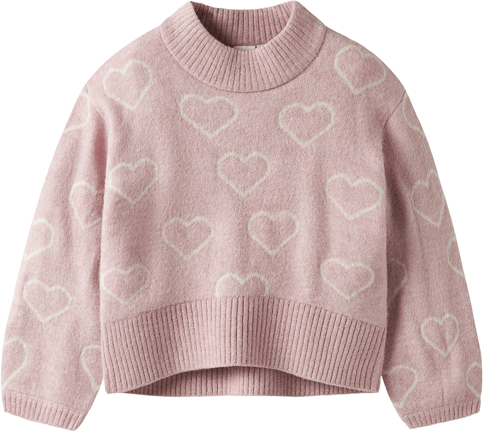 Stickad tröja, från Name It, i färgen Burnished Lilac.