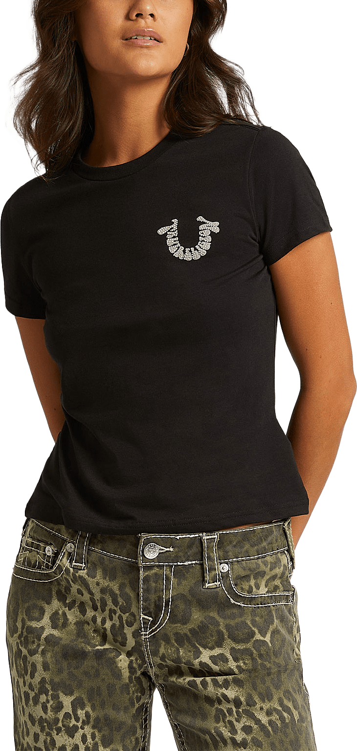 Crystal Crew Tee, från True Religion, i färgen Jet Black.