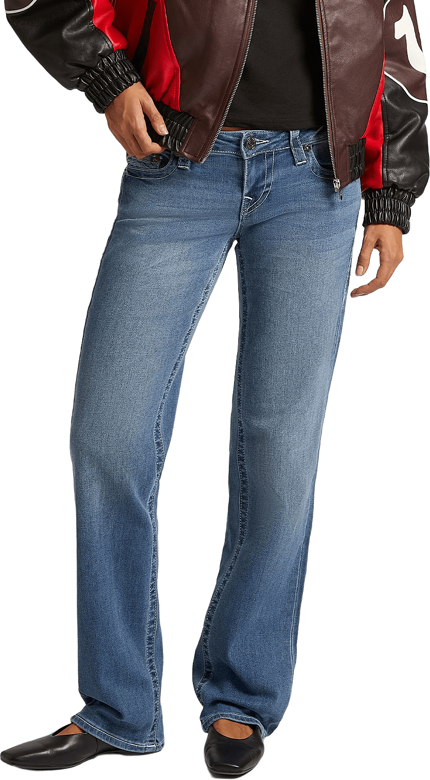 Sarah Low Rise Straight Jeans, från True Religion, i färgen Medium Wash.