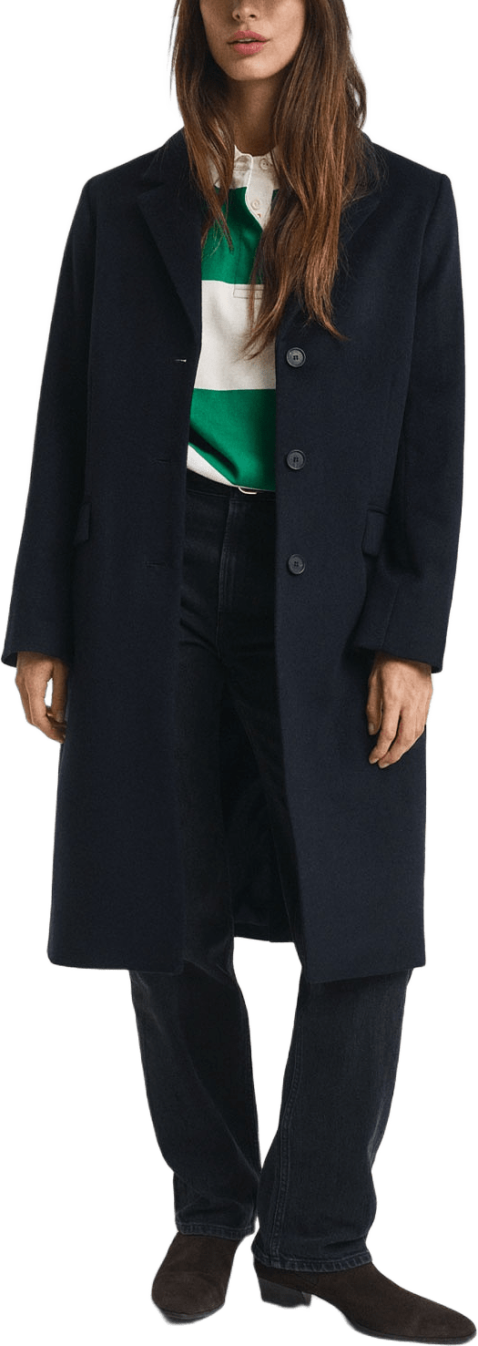 Classic Tailored Wool Blend Coat