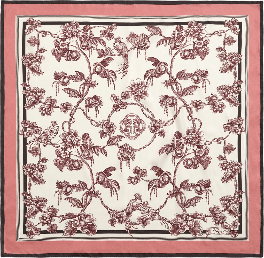 Tree Print Silk Scarf