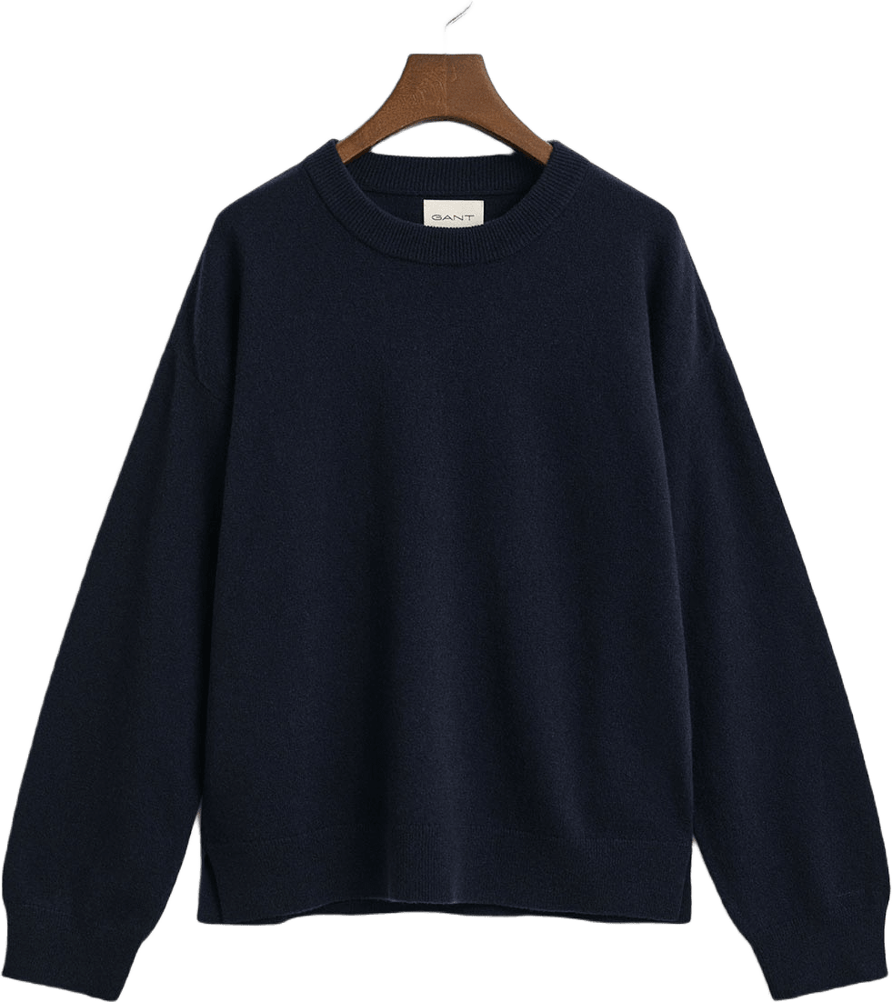 Superfine Lambswool C-Neck, från GANT, i färgen Evening Blue.