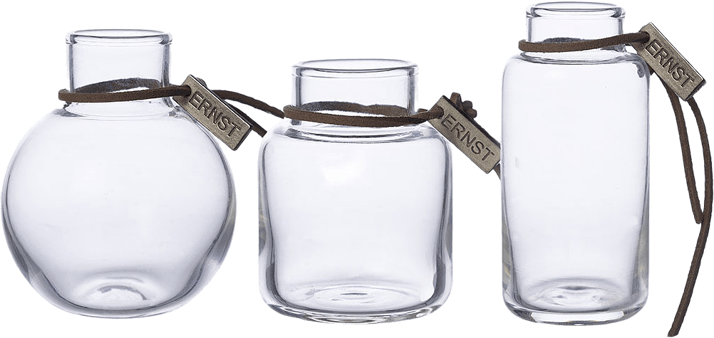 Glasvaser 3-pack