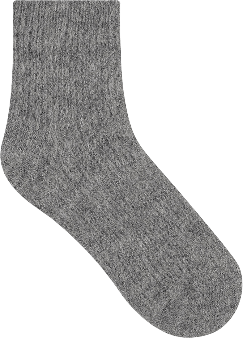 Alpacka ankelsocka, från BleuForêt, i färgen Gris Flanelle.