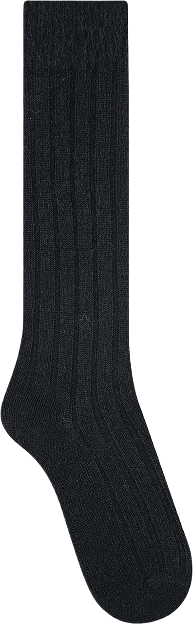 Alpacka knästrumpa, från BleuForêt, i färgen Noir.
