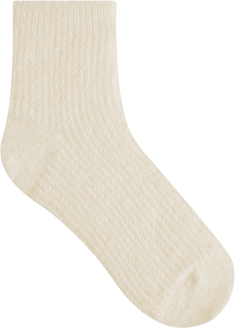 Alpacka ankelsocka, från BleuForêt, i färgen Ecru.