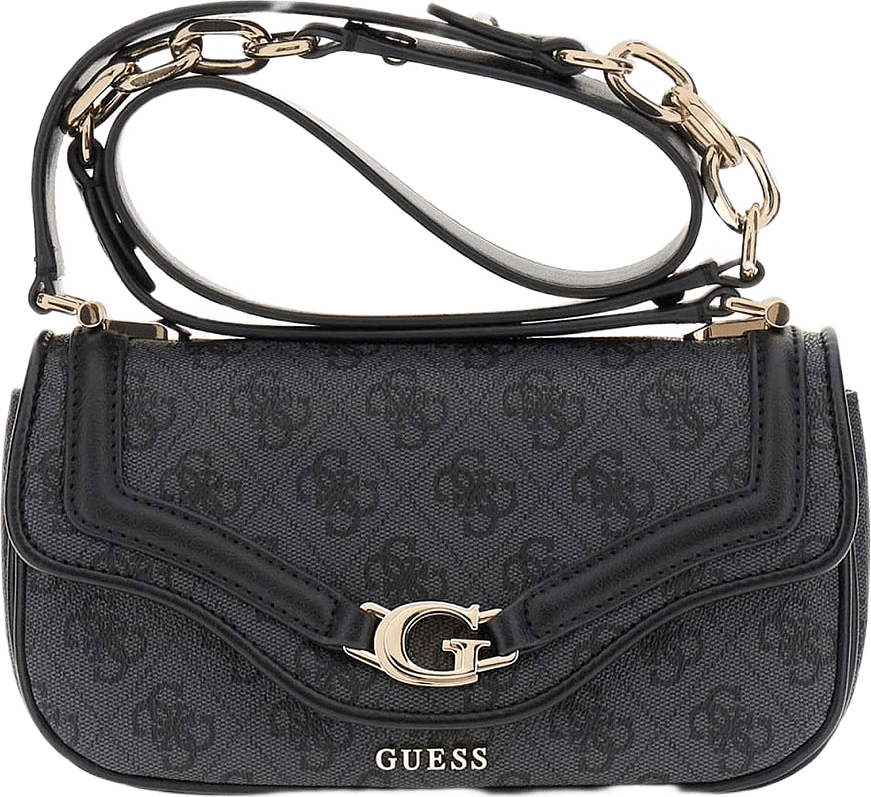 Dea Crossbody Flap, från Guess, i färgen Coal Logo.