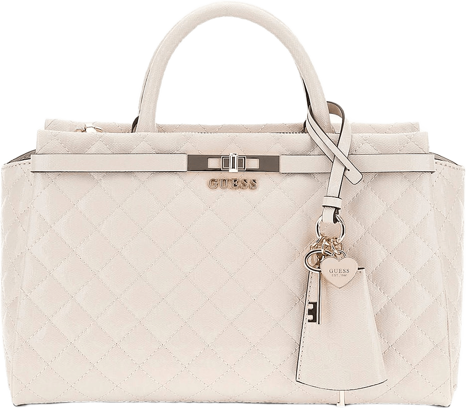 Idra Girlfriend Satchel, från Guess, i färgen Stone.