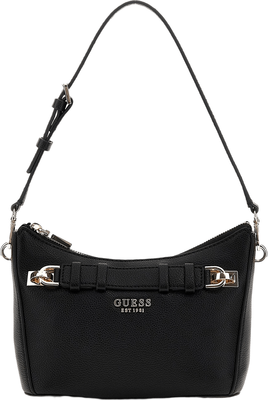 Gregoria Top Zip Shoulder Bag, från Guess, i färgen Black.