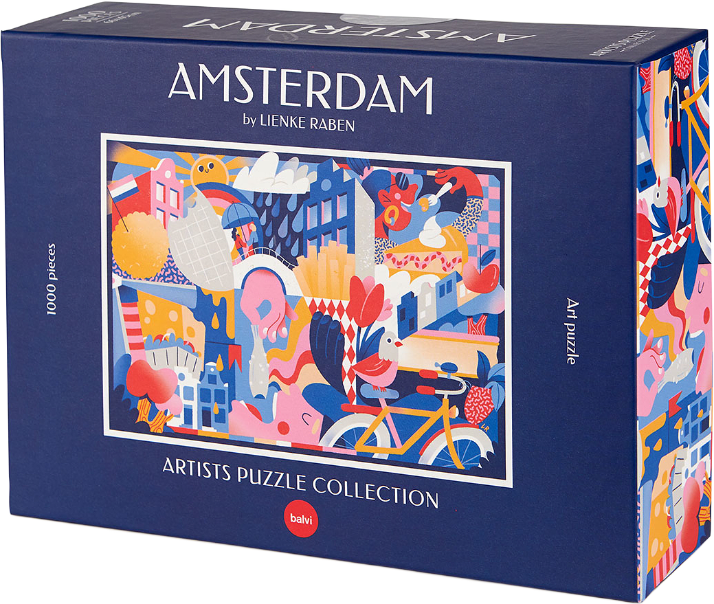 Pussel Amsterdam, 1000 bitar, från Ohlsson & Lohaven, i färgen Blue.