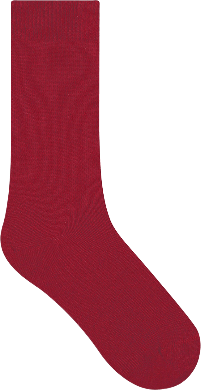 Socka i ull & kashmir, från BleuForêt, i färgen Rouge.