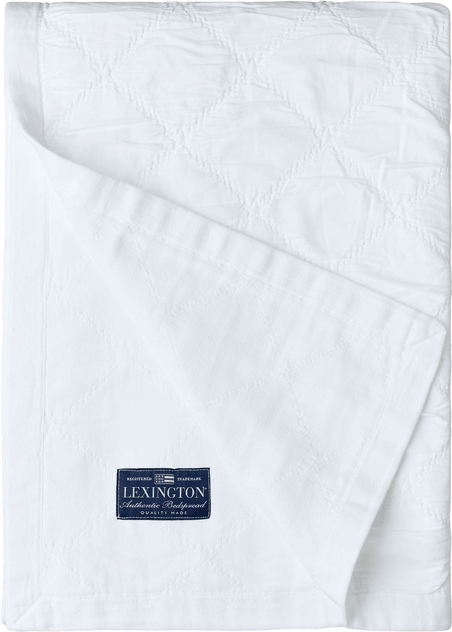 Signature Star Organic Cotton Quilted Bedspread, från Lexington, i färgen White.