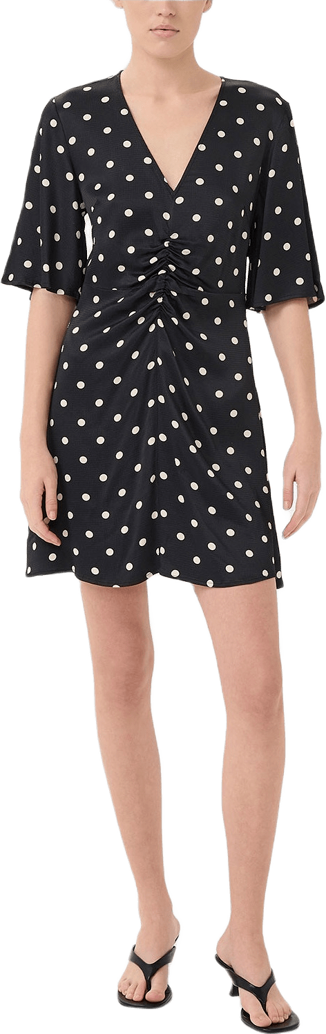 GZdotta P SS dress, från Gestuz, i färgen Black With Egret Dot.