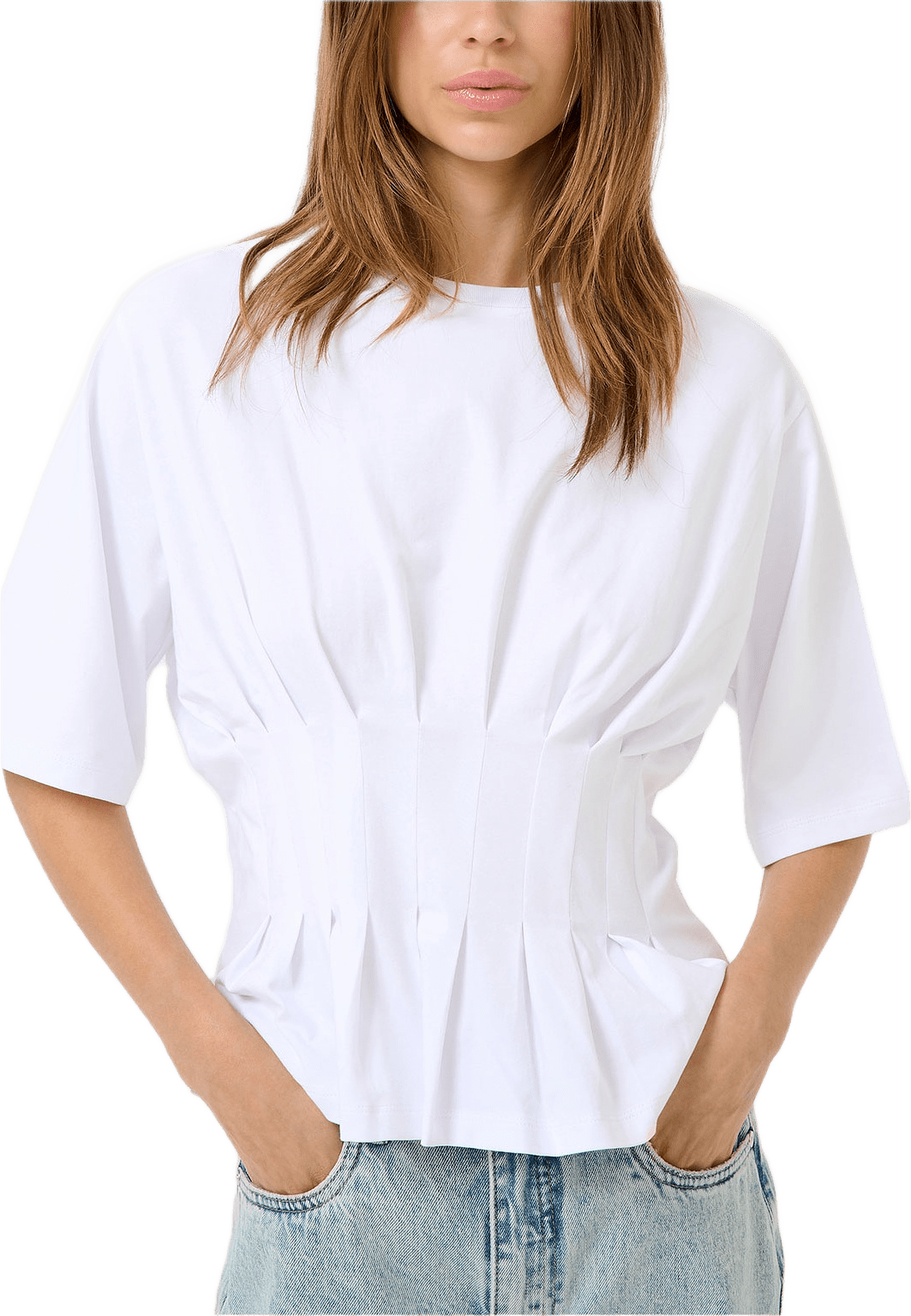 GZinez tee, från Gestuz, i färgen Bright White.