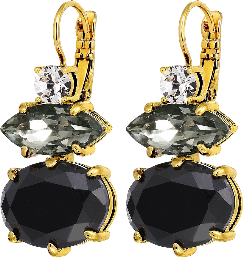 PARSANA BLACK GREY Örhänge, från Dyrberg & Kern, i färgen Sg Black.