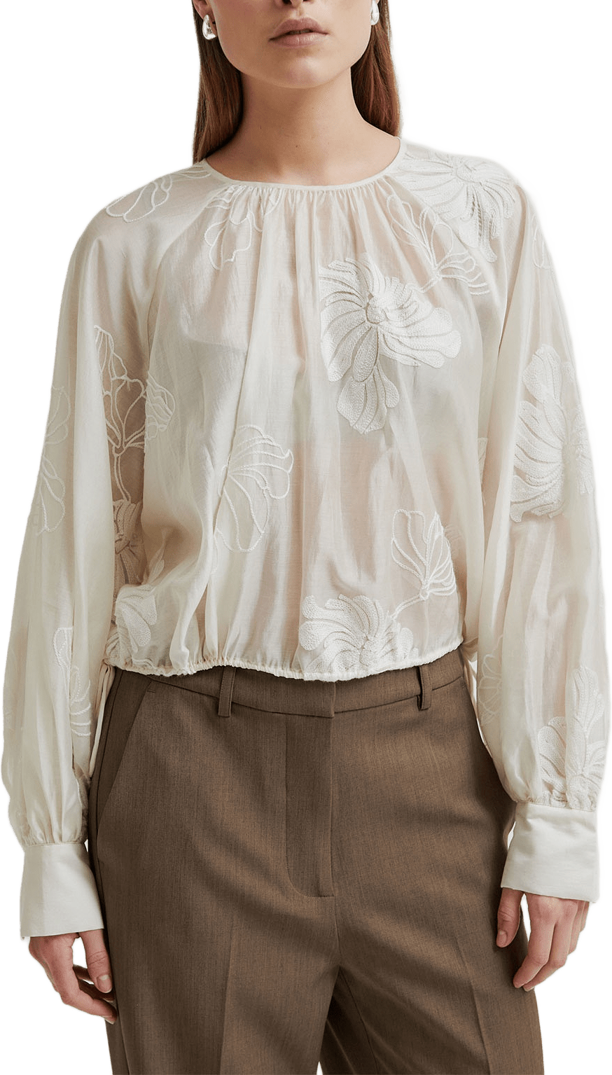 Veria Blouse, från Second Female, i färgen Tofu.