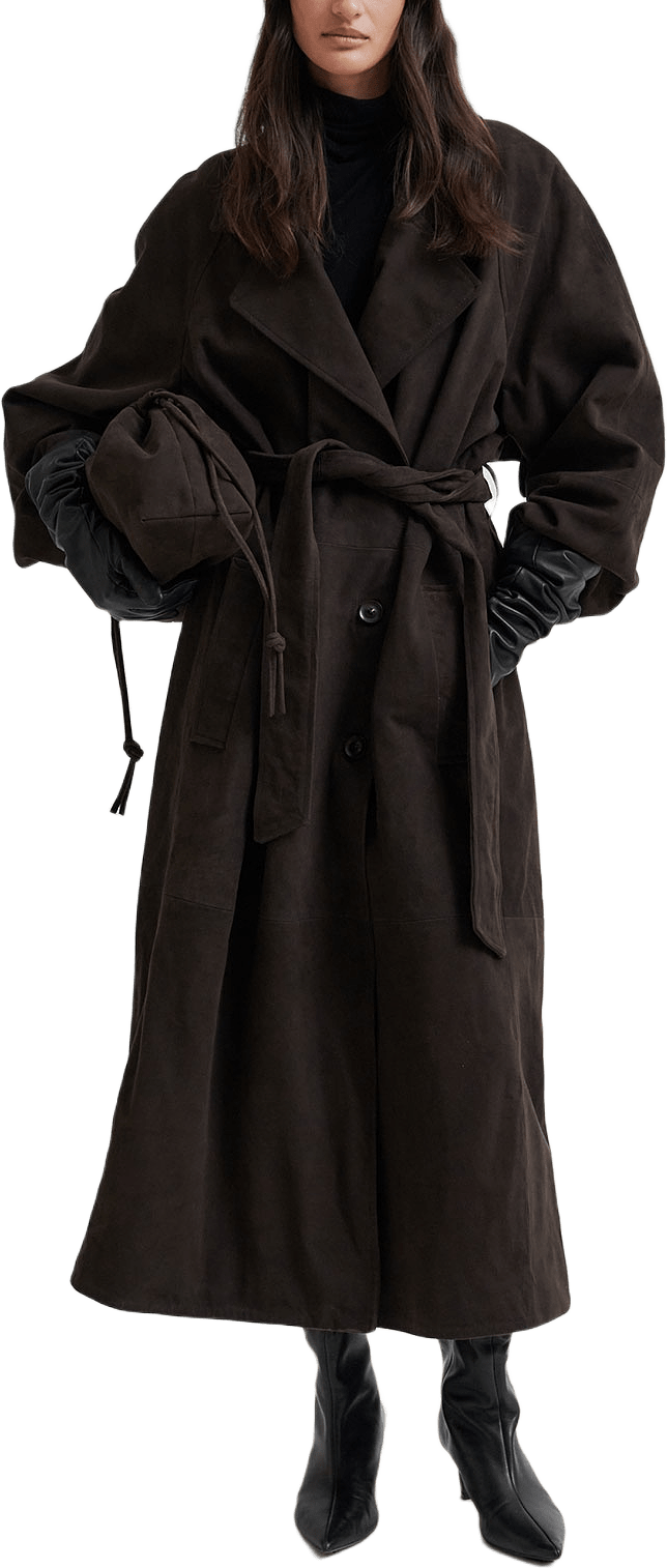 Noomi Suede Trenchcoat