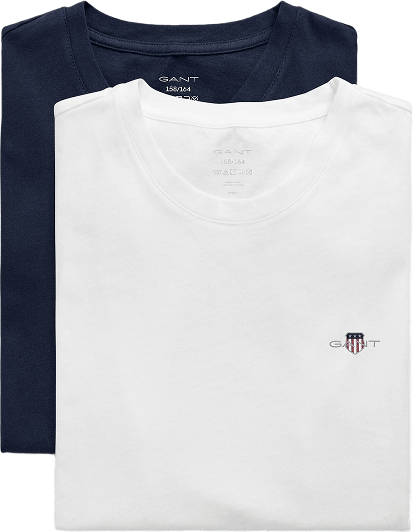 T-shirt 2-pack, från GANT, i färgen Navy / White.