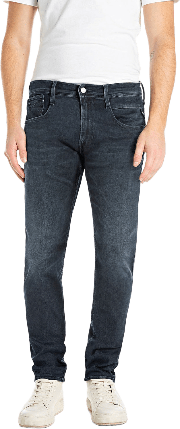 Anbass Slim Fit Jeans, från Replay, i färgen Dark Blue.