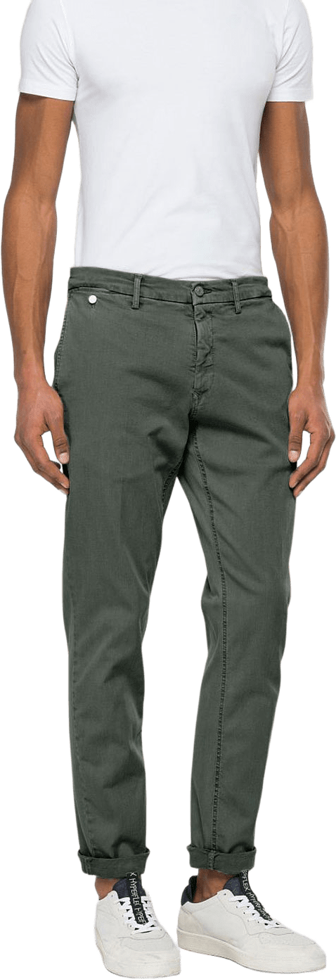 Hyperflex Color Xlite Benni Chinos, från Replay, i färgen Military Green.