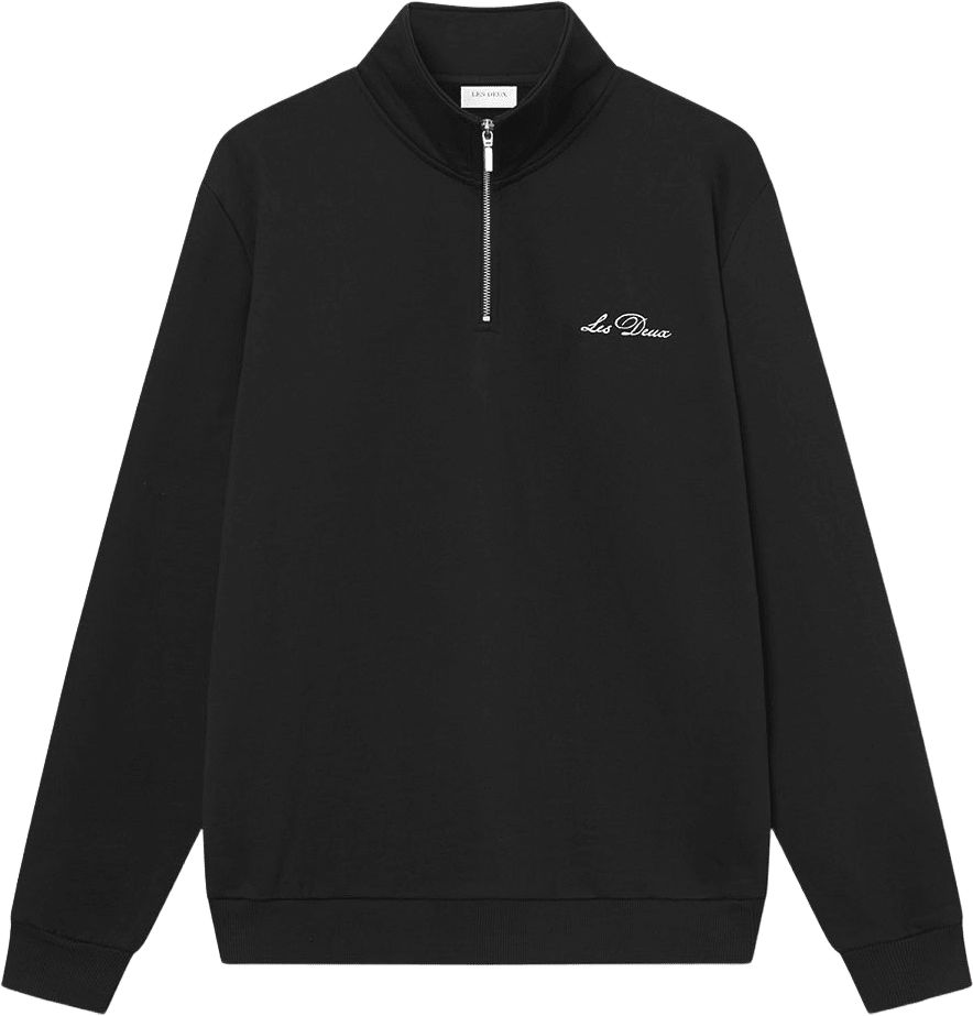 Crew Half-Zip Sweatshirt, från LES DEUX, i färgen Black.