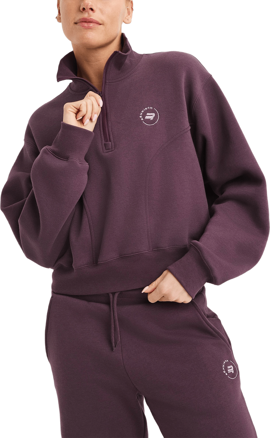 Soft Sweat Half Zip, från Röhnisch, i färgen Huckleberry.