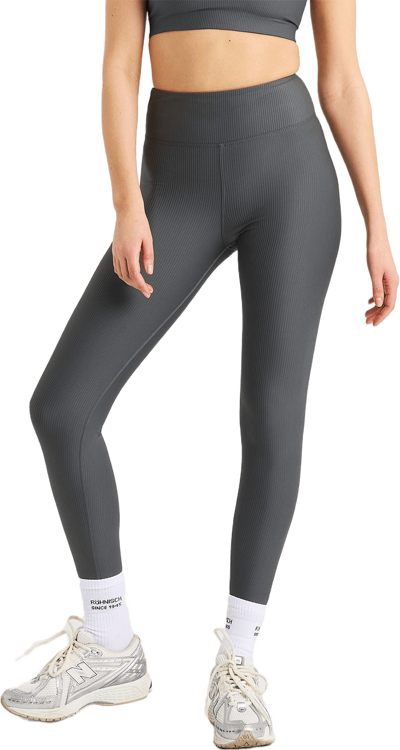 Ribbed R HW Tights, från Röhnisch, i färgen Dark Shadow.