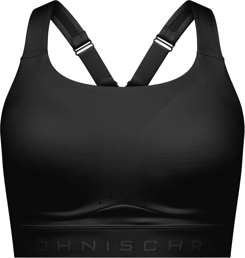 Firm High Support Sportsbra, från Röhnisch, i färgen Black.