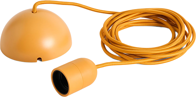 Common Pendant Cord set, från HAY, i färgen Amber Yellow.