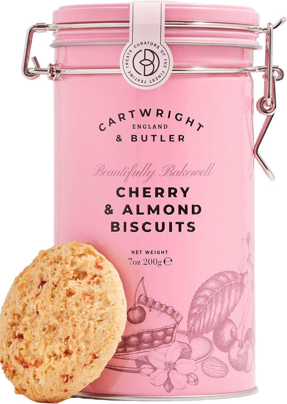Cherry & Almond Biscuits I Plåtburk