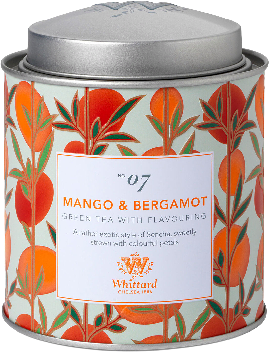 Grönt Te Mango & Bergamot,  Lösviktste I Plåtburk