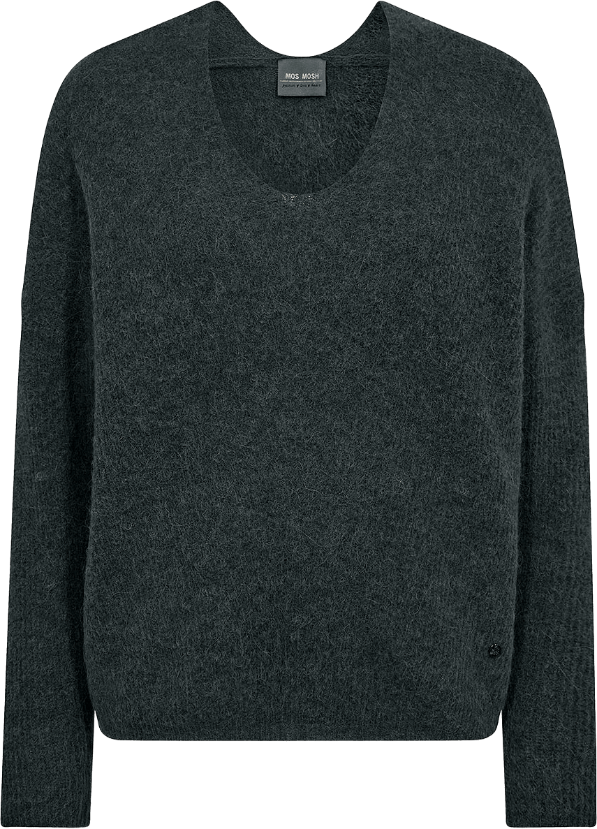 Thora V-Neck Knit, från Mos Mosh, i färgen Urban Chic.