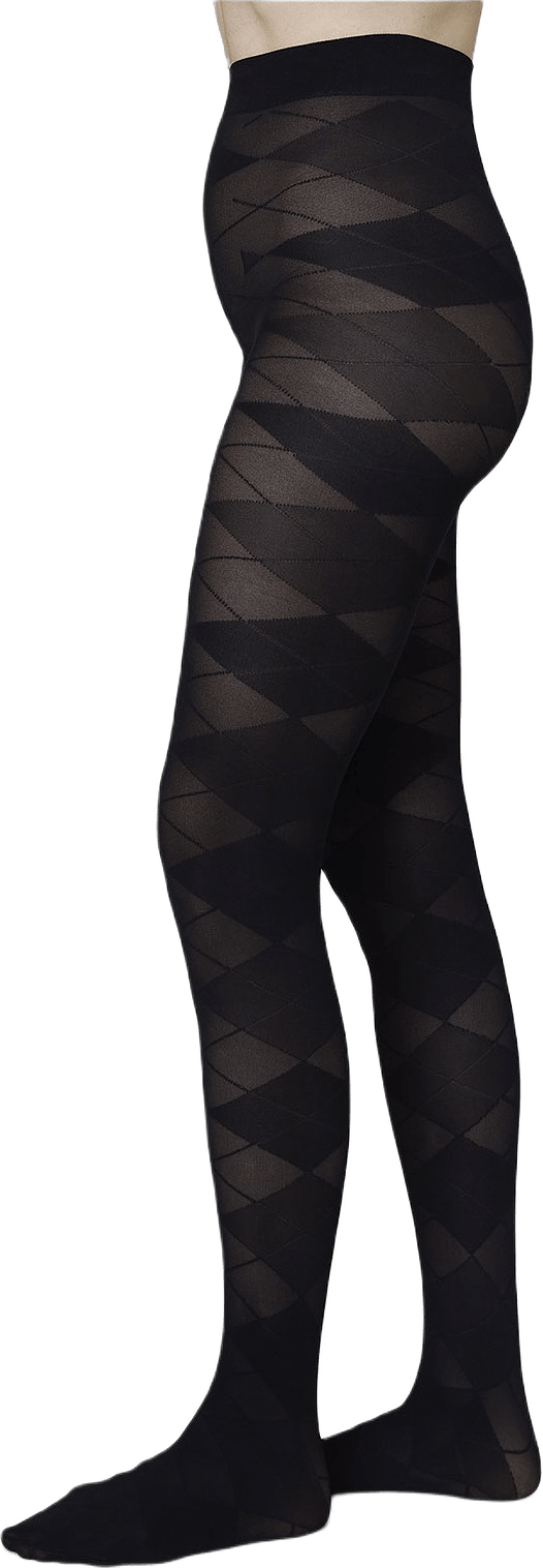 Rebecka Argyle Tights, från Swedish Stockings, i färgen Black.