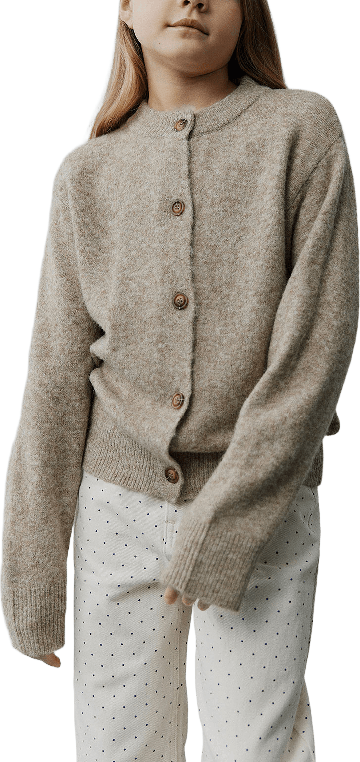 MauraSY Cardigan, från Sofie Schnoor, i färgen Deer Melange.
