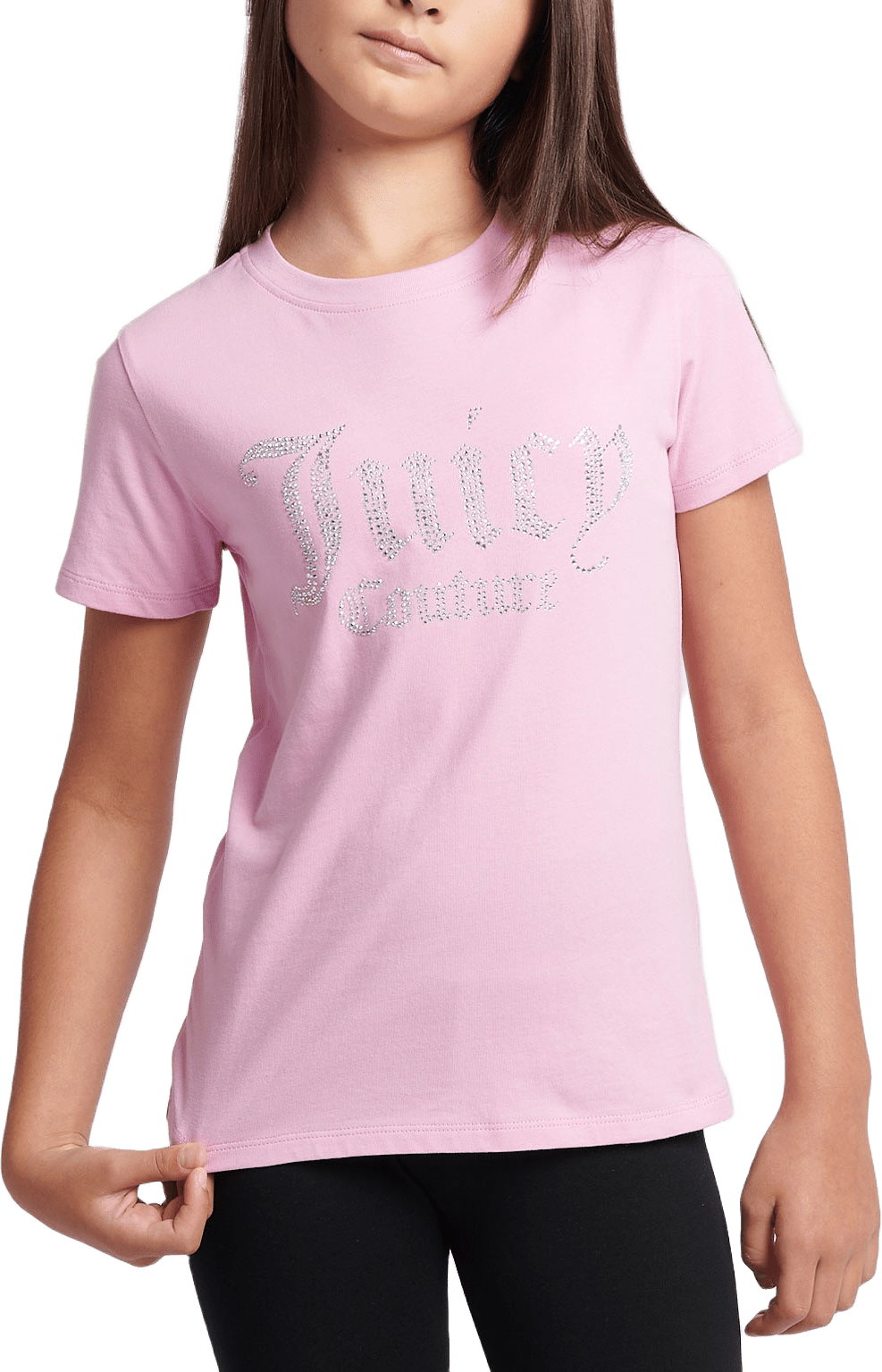 Diamante Fitted Tee, från Juicy Couture, i färgen Pinky Lilac Chiffon.