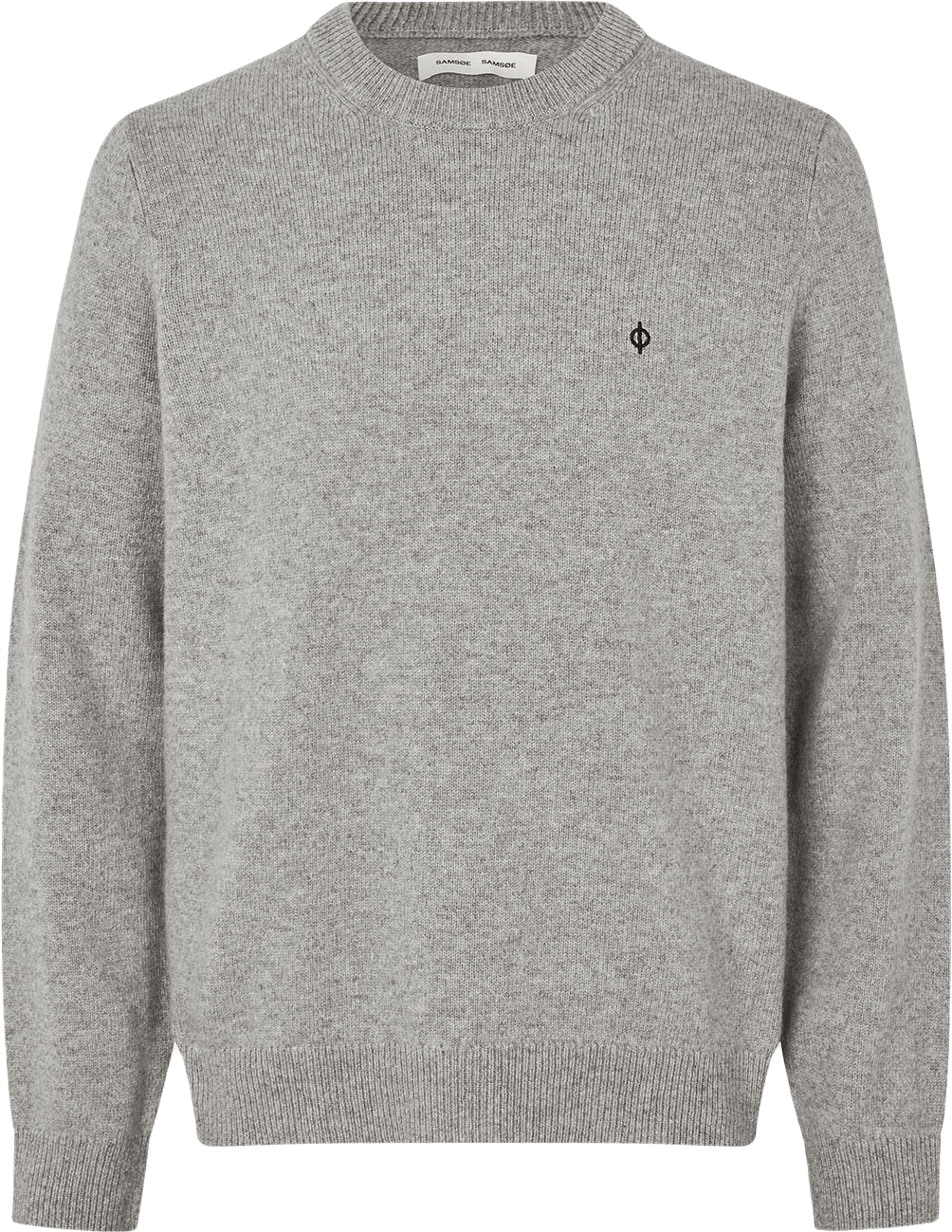 Sapatrik Sweater 132, från SAMSOE SAMSOE, i färgen Grey Mel.