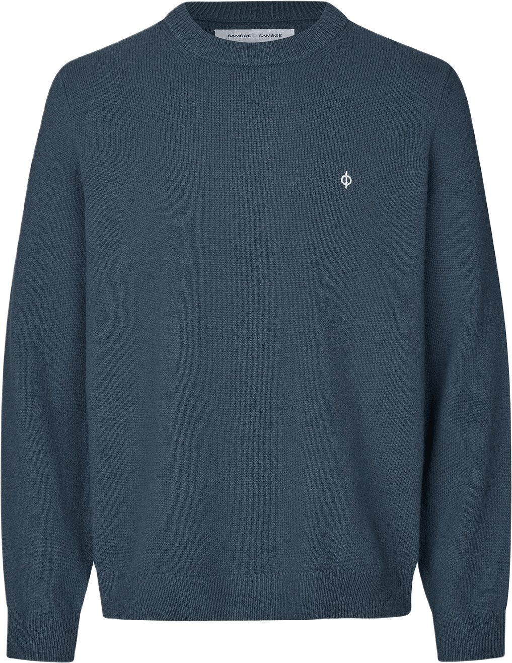 Sapatrik Sweater 132, från SAMSOE SAMSOE, i färgen Midnight Navy.