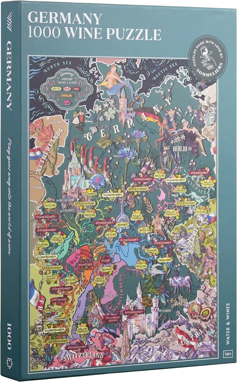 Vinpussel - Tyskland 1000 bitar, från Water & Wines, i färgen Green.