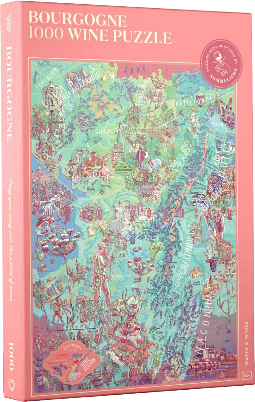 Vinpussel - Bourgogne 1000 bitar, från Water & Wines, i färgen Pastel Pink.