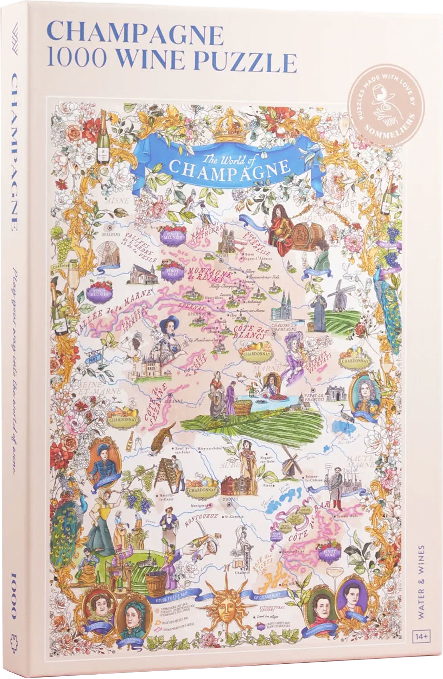 Vinpussel - Champagne 1000 bitar, från Water & Wines, i färgen Blush Pink.