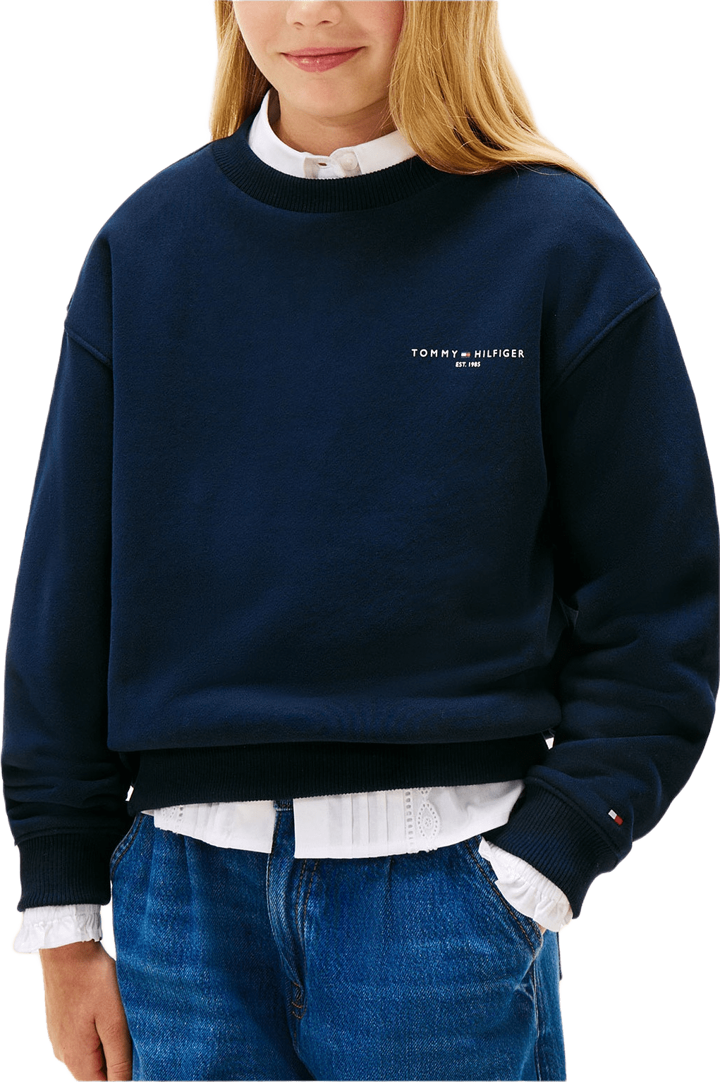 Sweatshirt Mini Corp, från Tommy Hilfiger, i färgen Dark Night Navy.