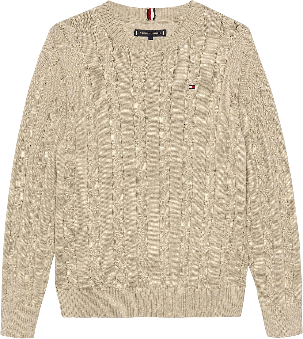 Kabelstickad pullover