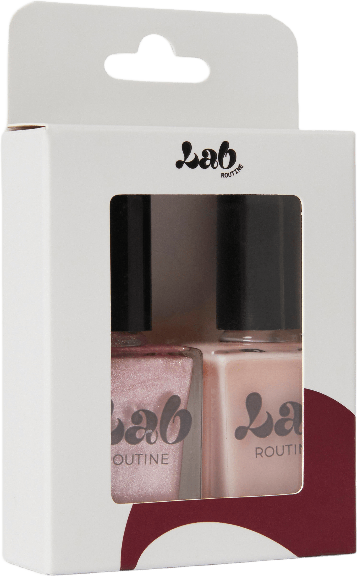 Nail Polish Duo Kit: Nude, från Lab Routine, i färgen Nude.