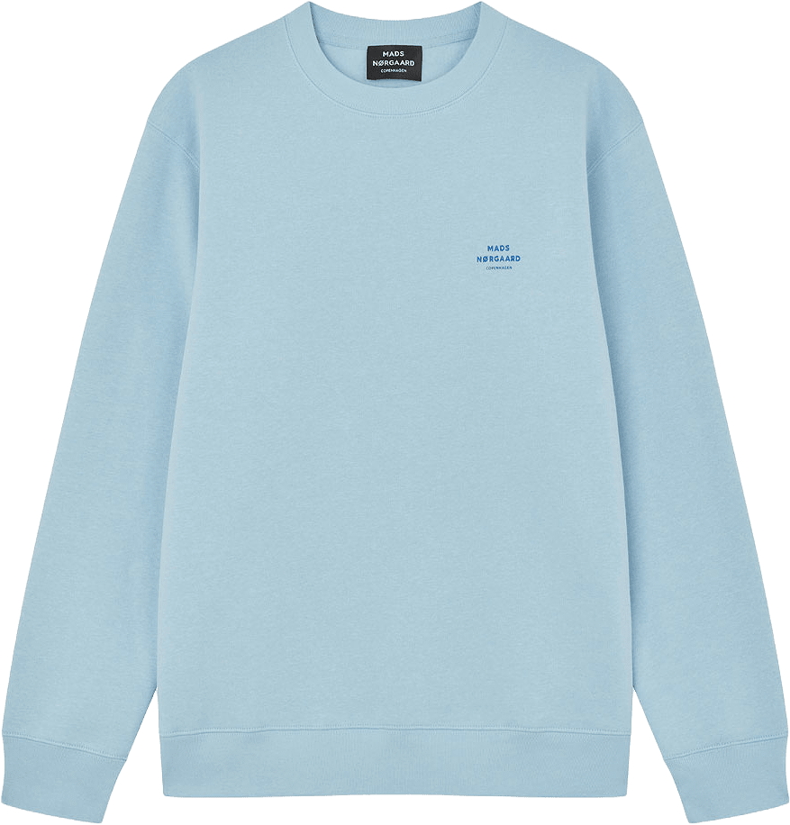Standard Crew Logo Sweat, från Mads Nørgaard, i färgen Powder Blue.