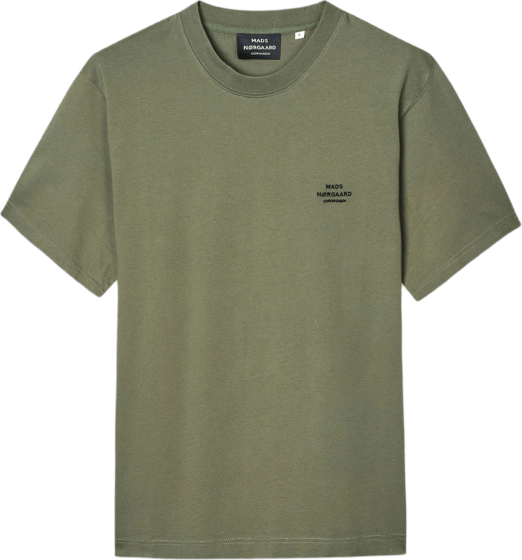 Cotton Jersey Frode Logo Tee FAV, från Mads Nørgaard, i färgen Four Leaf Clover.