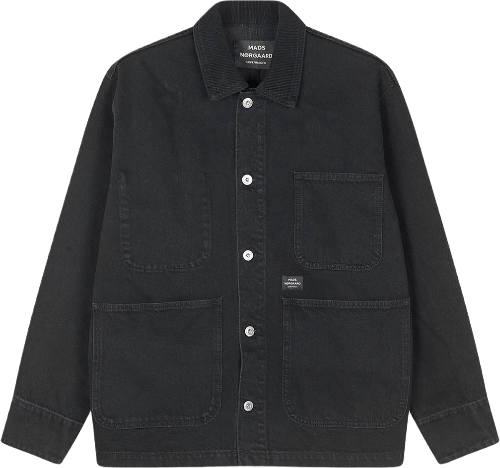 Arizona Black Black Chore Jacket, från Mads Nørgaard, i färgen Black Rinse Wash.