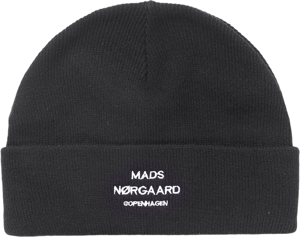 Isak Ambas Logo Beanie, från Mads Nørgaard, i färgen Black.