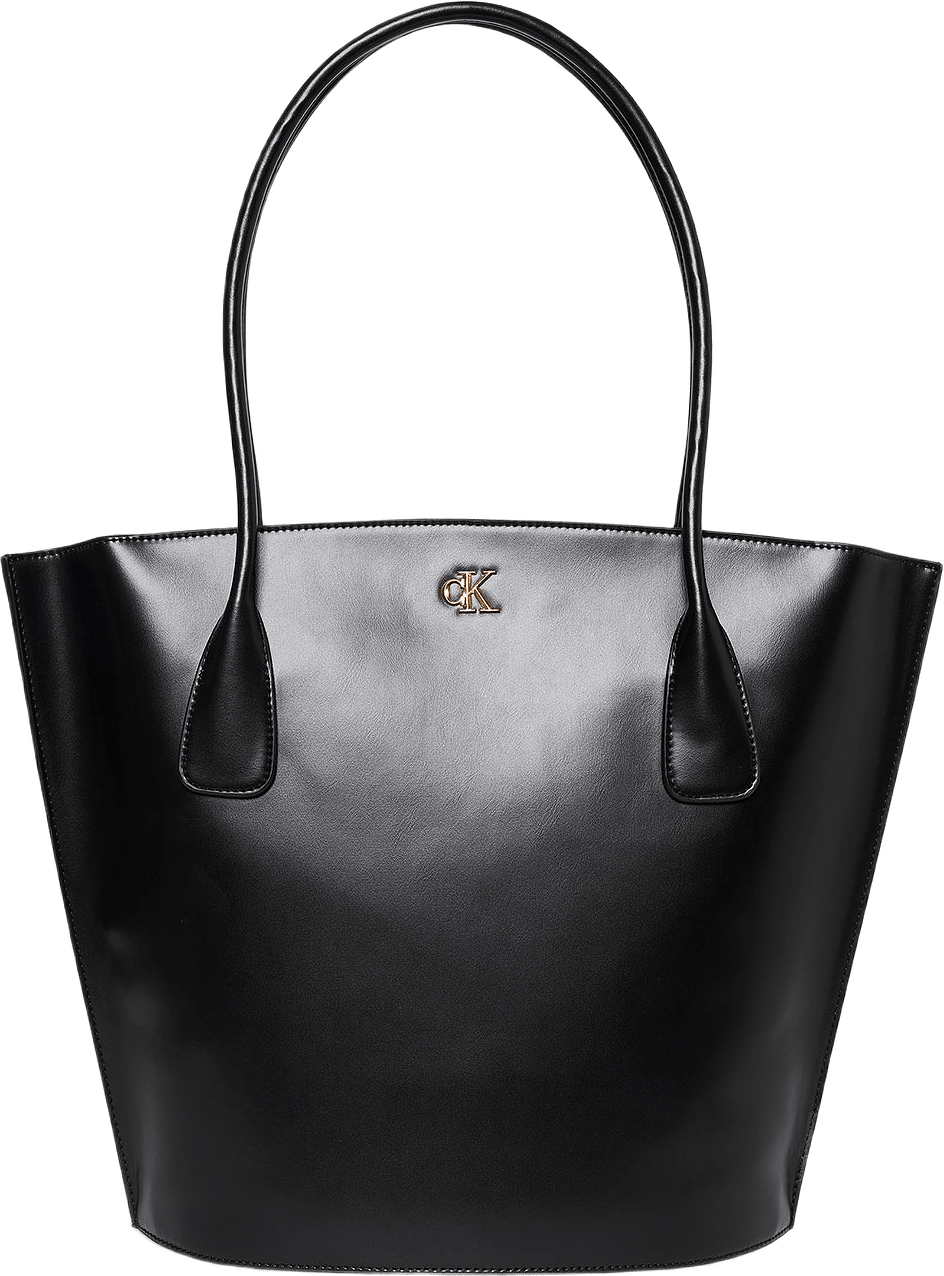 Monogram Logo Hardware Tote Bag, från Calvin Klein, i färgen Black / Antique Light Gold.