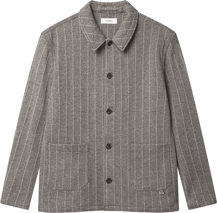 Libre AX Stripes Overshirt, från GABBA, i färgen Grey Stripe.